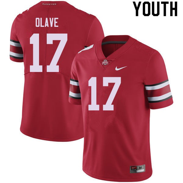 Ohio State Buckeyes #17 Chris Olave Youth Alumni Jersey Red